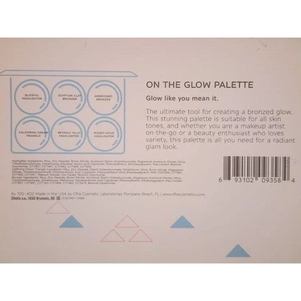 OFRA Cosmetics On the Glow Pro Palette Highlighter Bronzer 6 Pan Powder Shades